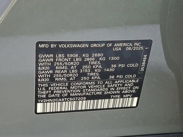 2026 Volkswagen Atlas 2.0T SE w/Technology 4MOTION - 22917276 - 18