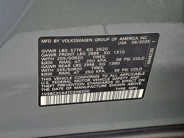 2026 Volkswagen Atlas Cross Sport 2.0T SEL 4MOTION - 22938008 - 19