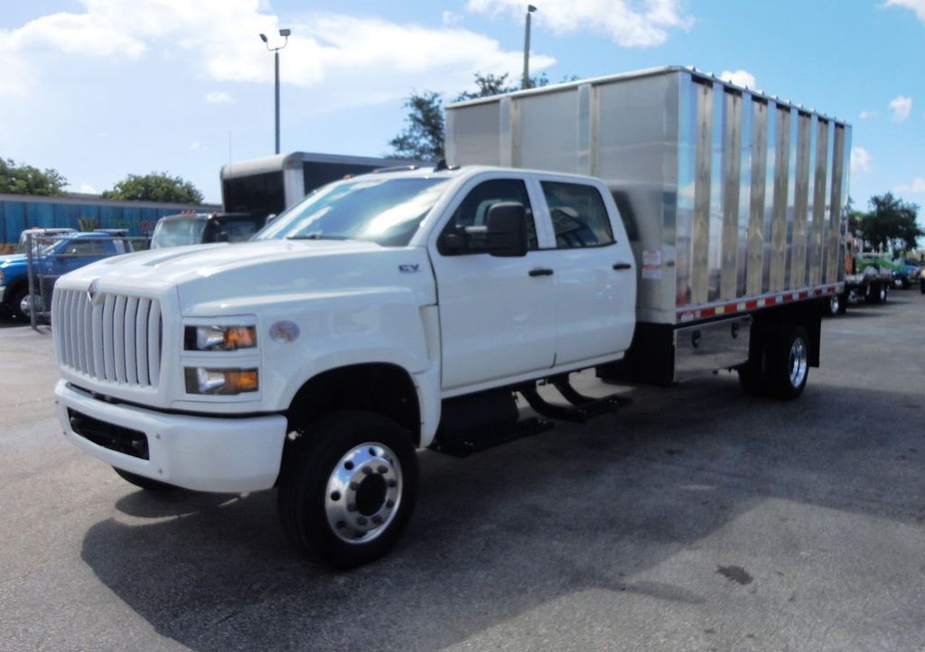 2027 International CV515 Crew Cab w/ New 14ft Aluminum Chipper Truck Landscape Dump Body - 20952803 - 2