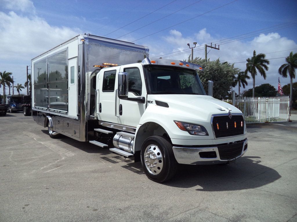 2027 International MV607 Crew Cab w/ JerrDan 22ft Enclosed Clear Sided TowBox Car Carrier - 23008747 - 1
