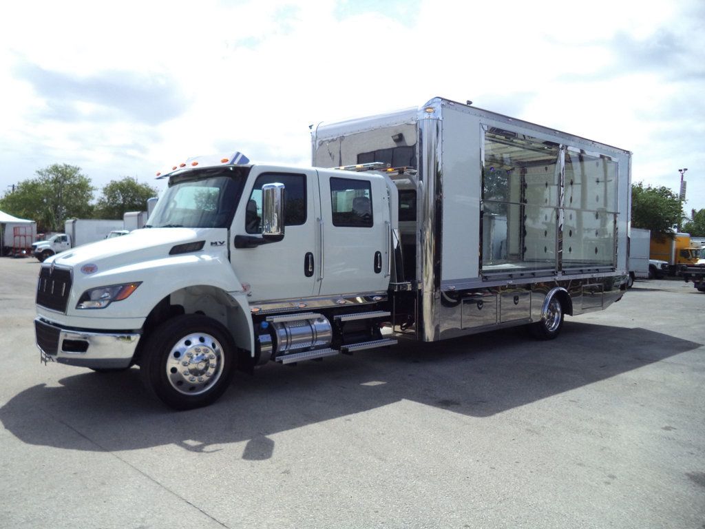 2027 International MV607 Crew Cab w/ JerrDan 22ft Enclosed Clear Sided TowBox Car Carrier - 23008747 - 6