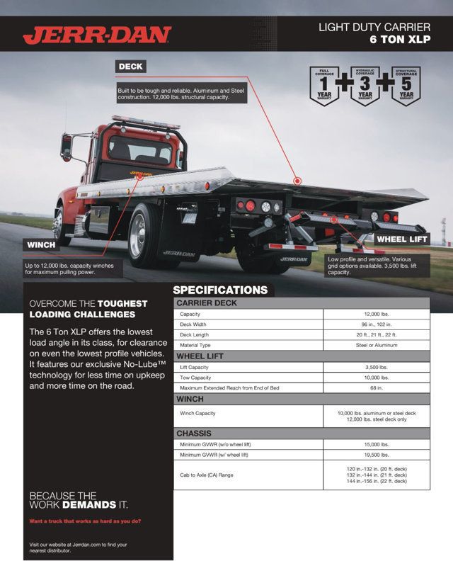 2027 Jerr-Dan 6 TON XLP Bring Your Own Truck or Pick From Ours w/ Full Warranty - 22920412 - 2