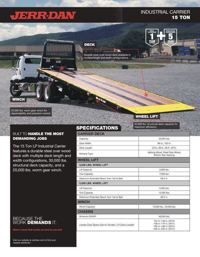 2027 Jerr-Dan HD-15STPLP 28ft 15 Ton Industrial Carriers Wood Deck - 22921610 - 2