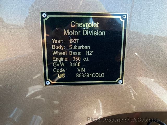 1937 Chevrolet Suburban Carryall For Sale - 23051072 - 71