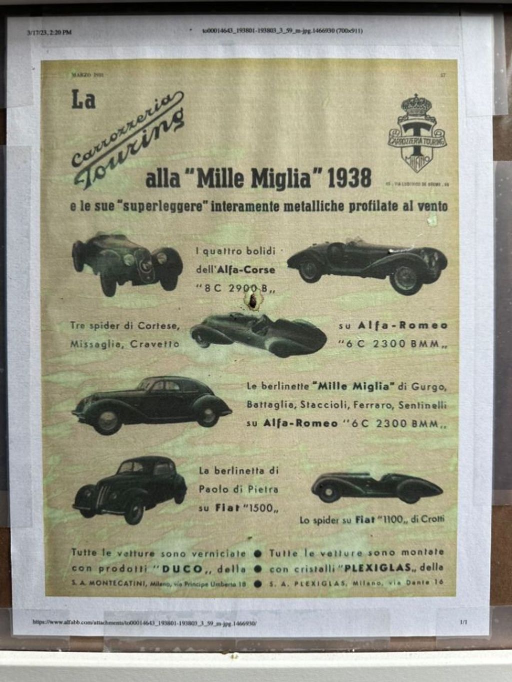 1938 Alfa Romeo Superleggera LS8 V8 6.2 For Sale - 22240299 - 45
