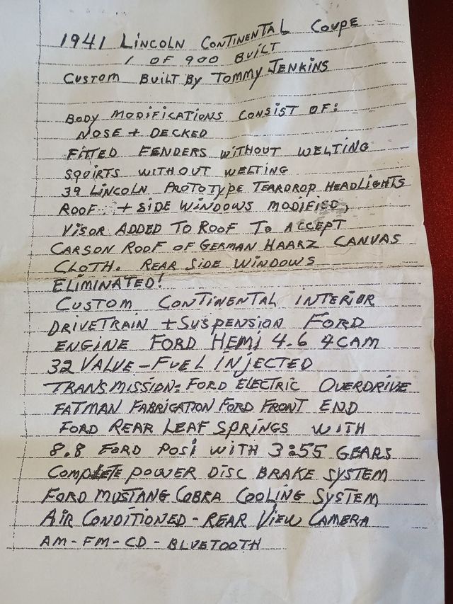 1941 Lincoln Continental Restomod Coupe - 22956396 - 69