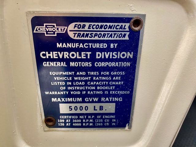 1955 Chevrolet 3200 Long Bed Truck Restored 6-Cylinder, Manual,  - 18927494 - 98