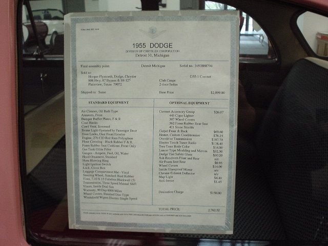 1955 Dodge CORONET -CLUB COUPE - 2669830 - 48