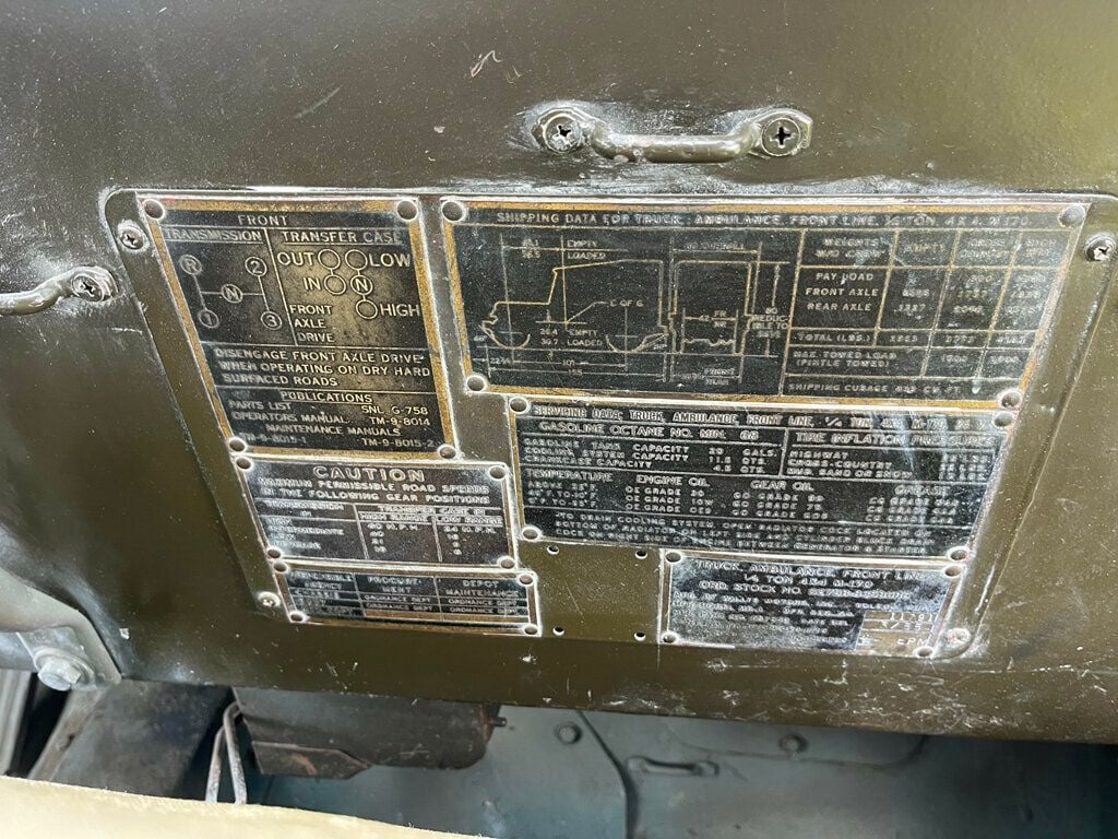 1955 Jeep M170 Frontline Ambulance MASH US Army Jeep - 23019541 - 23