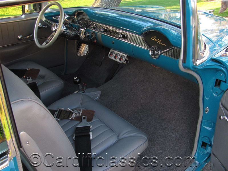 1956 Chevrolet Bel Air TEAL/WHITE - 7947932 - 43