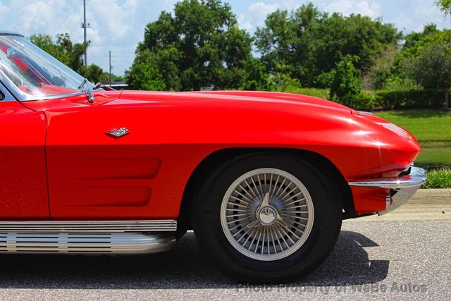 1963 Chevrolet Corvette 327/340 HP 4-Speed, Factory Power Windows - 23047856 - 52