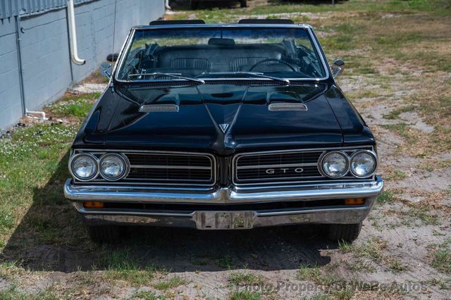 1964 Pontiac GTO Lemans PHS Docs, Triple Black, GTO Badged, Power Top, Classic Pontiac Style - 22836915 - 33