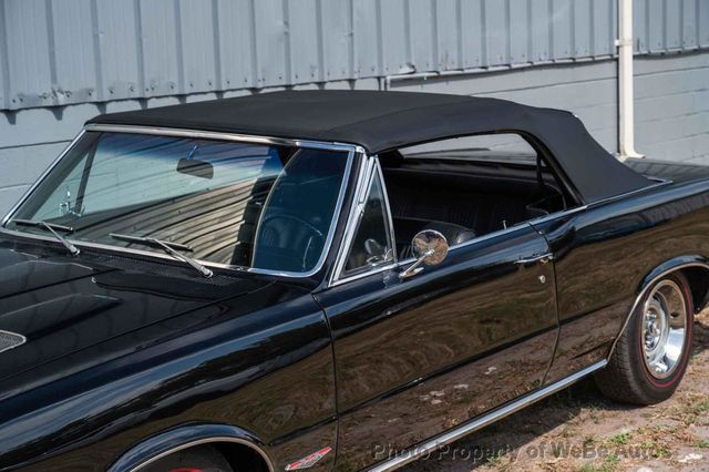 1964 Pontiac GTO Lemans PHS Docs, Triple Black, GTO Badged, Power Top, Classic Pontiac Style - 22836915 - 40