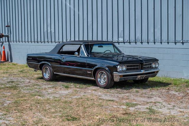 1964 Pontiac GTO Lemans PHS Docs, Triple Black, GTO Badged, Power Top, Classic Pontiac Style - 22836915 - 43