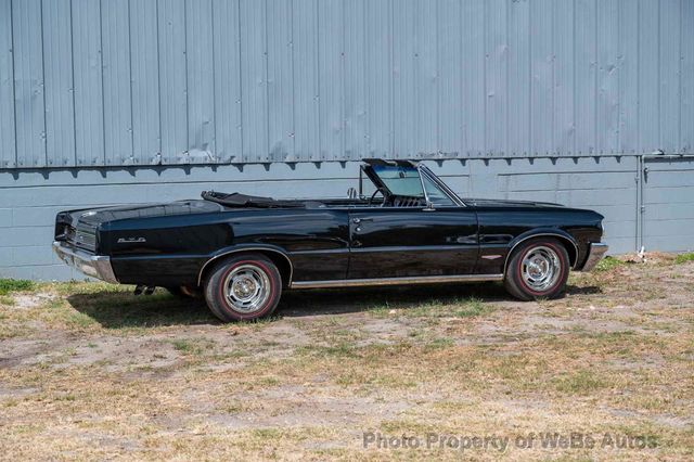1964 Pontiac GTO Lemans PHS Docs, Triple Black, GTO Badged, Power Top, Classic Pontiac Style - 22836915 - 48