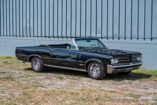 1964 Pontiac GTO Lemans PHS Docs, Triple Black, GTO Badged, Power Top, Classic Pontiac Style - 22836915 - 50