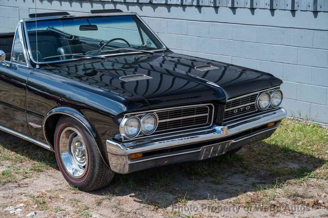 1964 Pontiac GTO Lemans PHS Docs, Triple Black, GTO Badged, Power Top, Classic Pontiac Style - 22836915 - 51