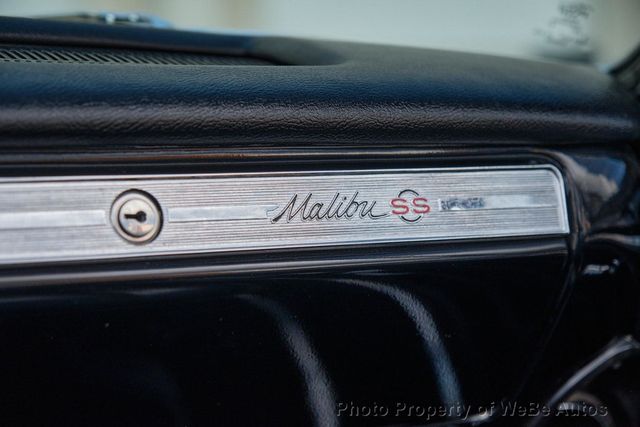 1965 Chevrolet Chevelle Malibu SS Convertible Triple Black with AC - 22431093 - 26