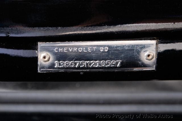 1965 Chevrolet Chevelle Malibu SS Convertible Triple Black with AC - 22431093 - 54