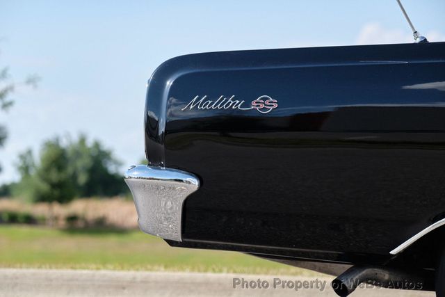 1965 Chevrolet Chevelle Malibu SS Convertible Triple Black with AC - 22431093 - 56
