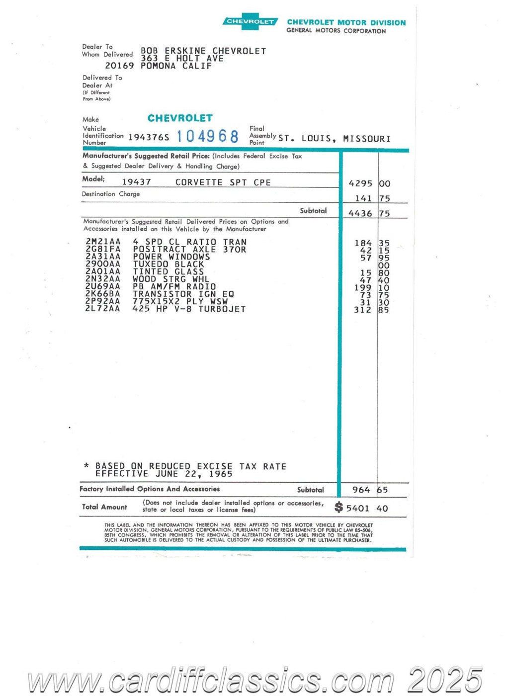 1966 Chevrolet Corvette  - 22943434 - 92