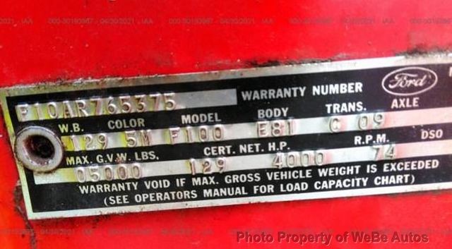 1966 Ford F100  - 22870160 - 32