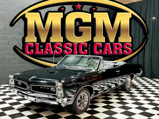 1966 Pontiac GTO 389cid 3x2bbl TRI POWER CONVERTIBLE AUTO REDLINES - 22905262 - 0