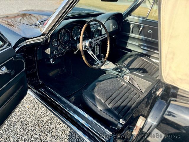 1967 Chevrolet Corvette RealTuxedoBlack/BlackFactoryA/C 2top Conv - 22459428 - 20