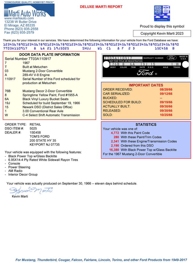 1967 Ford Mustang Convertible  - 21954107 - 26