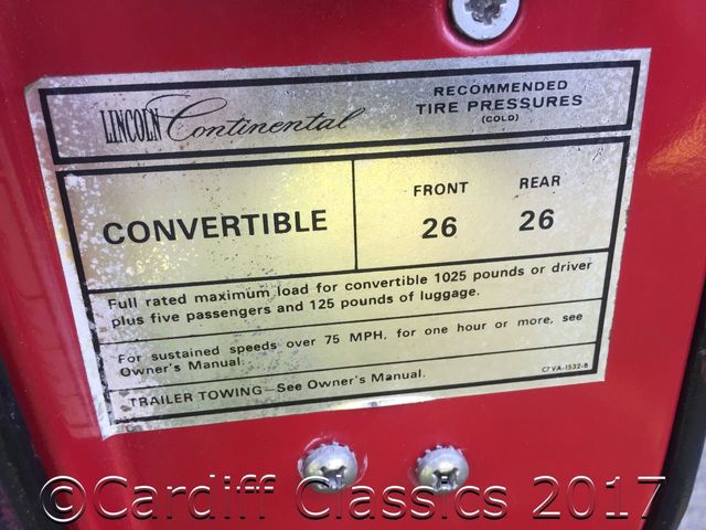 1967 Lincoln CONTINENTAL CONVERTIBLE  - 16333089 - 24