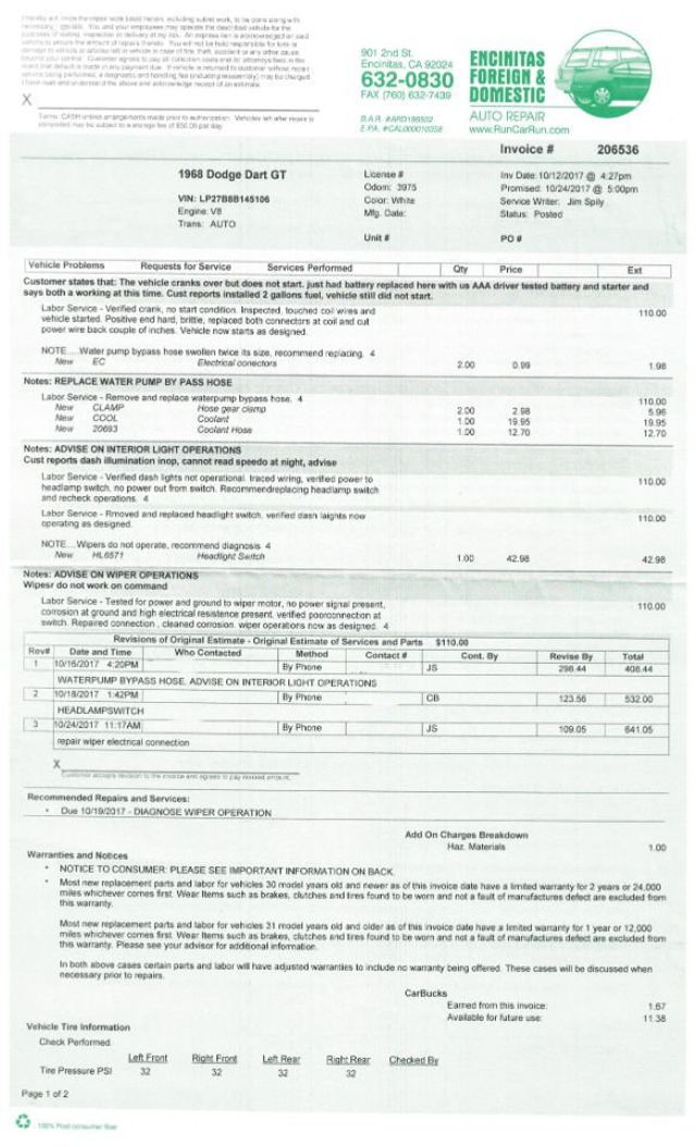 1968 Dodge Dart GT RARE CONVERTIBLE DART GT  - 18130679 - 30