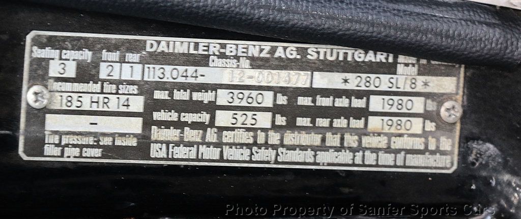 1968 Mercedes-Benz 280SL  - 23004904 - 59