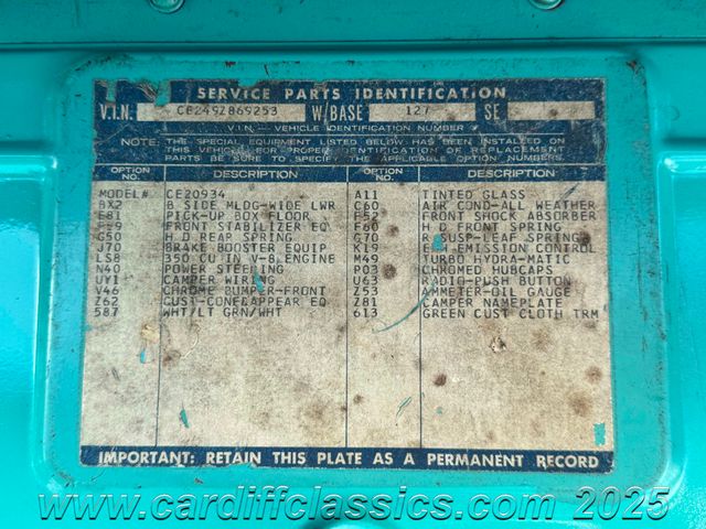 1969 Chevrolet C20 Pick-Up  - 22713984 - 25