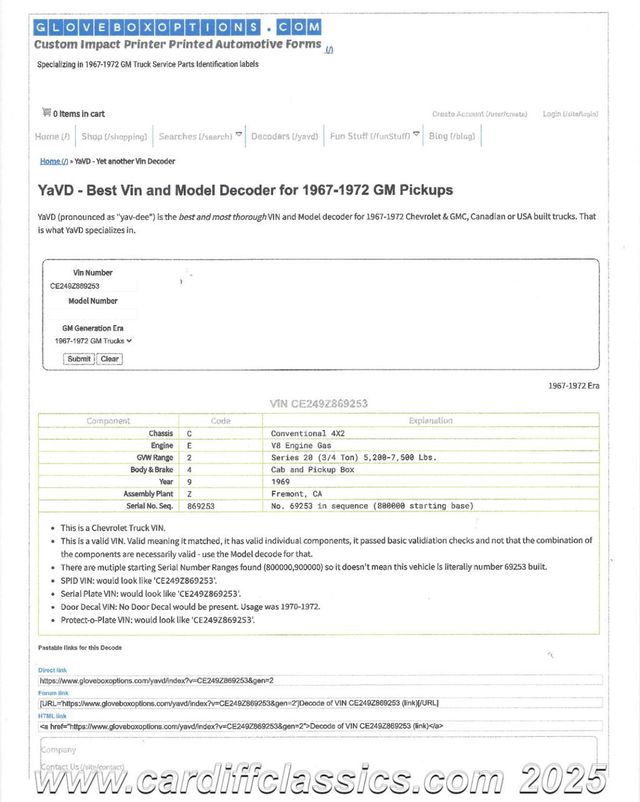 1969 Chevrolet C20 Pick-Up  - 22713984 - 27