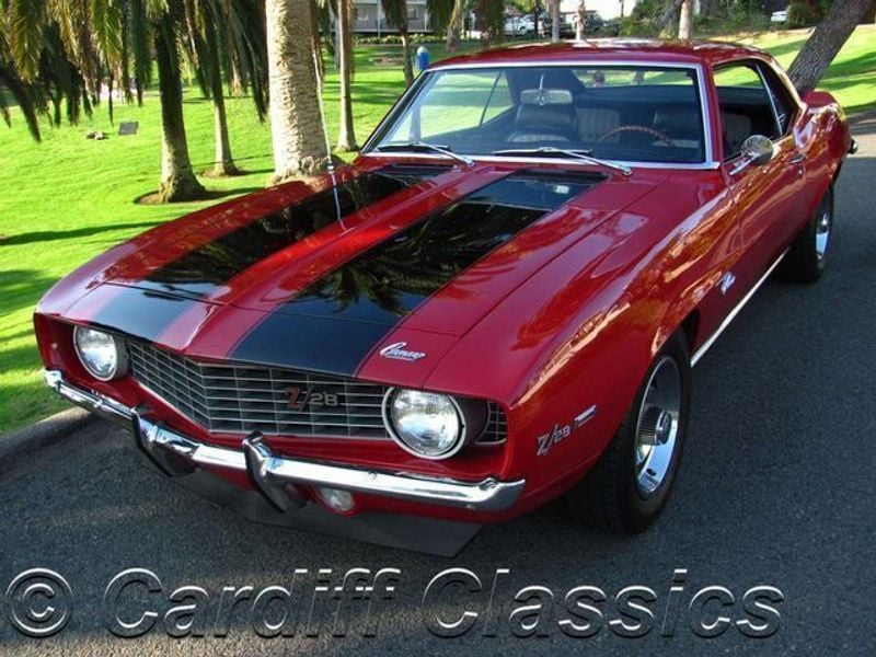 1969 chevy camaro ss red