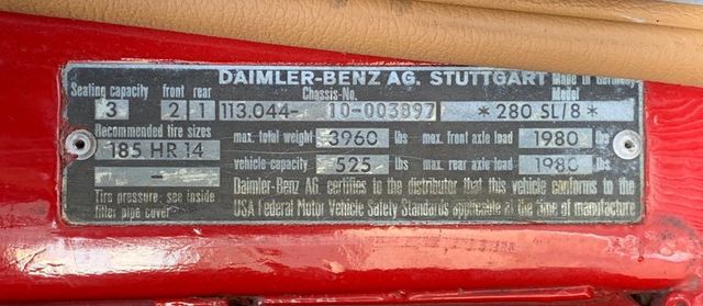 1969 Mercedes-Benz 280 SL  - 19500370 - 38