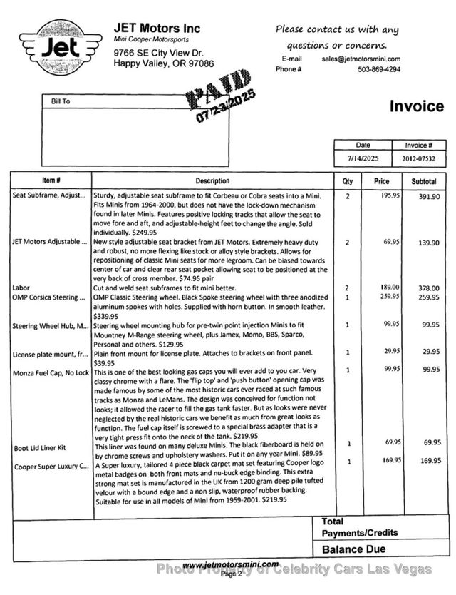 1969 MINI Morris mini cooper Restomod Honda D16 engine swap  - 22946737 - 59