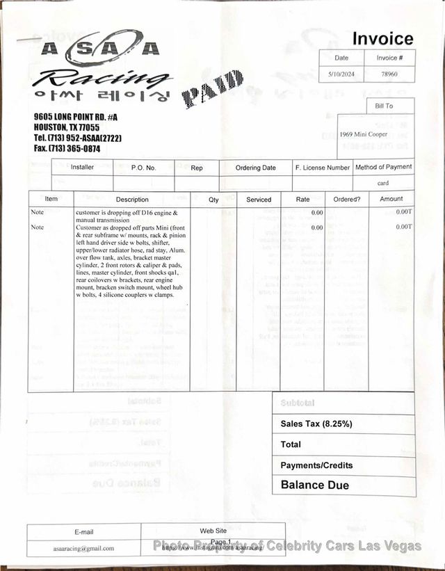 1969 MINI Morris mini cooper Restomod Honda D16 engine swap  - 22946737 - 61