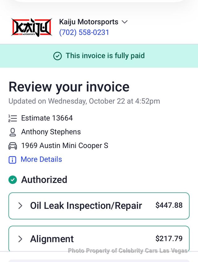 1969 MINI Morris mini cooper Restomod Honda D16 engine swap  - 22946737 - 64