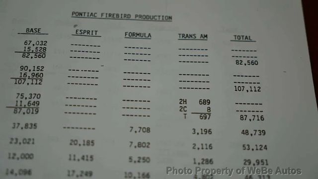 1969 Pontiac Firebird Factory WQ Code For Sale - 23049764 - 57