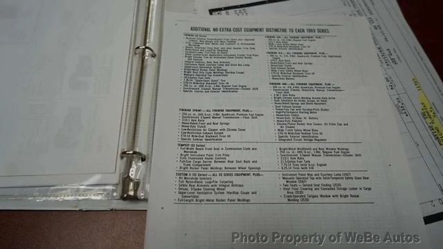 1969 Pontiac Firebird Factory WQ Code For Sale - 23049764 - 60