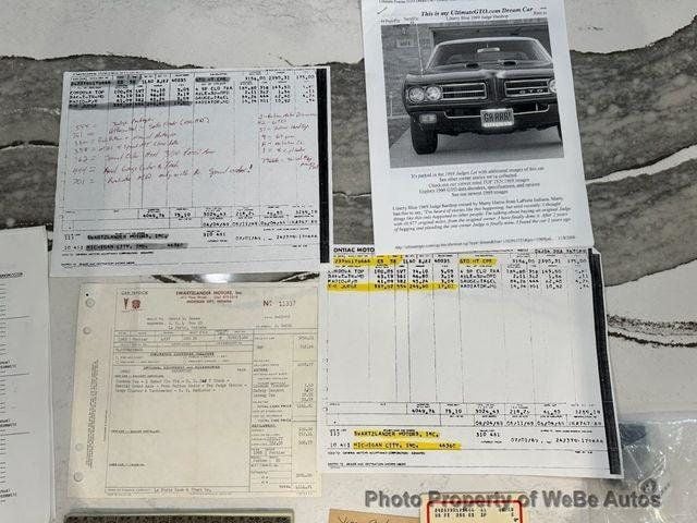 1969 Pontiac GTO Ram Air III Judge For Sale - 22992470 - 89