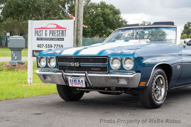 1970 Chevrolet Chevelle SS Convertible LS5 Matching Numbers 454 - 23045938 - 22