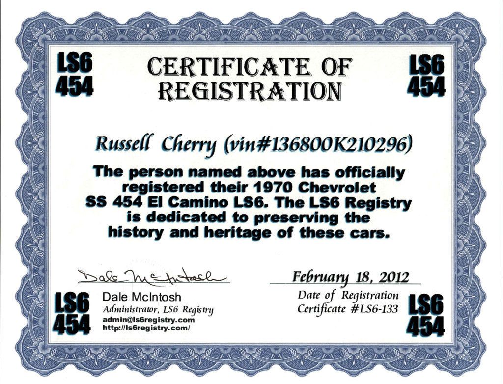 1970 Chevrolet El Camino SS LS6 454 4-Speed  - 23045668 - 94