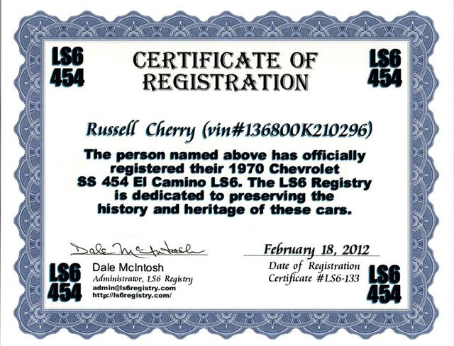 1970 Chevrolet El Camino SS LS6 454 4-Speed  - 23045668 - 94