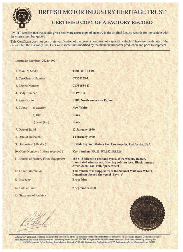 1970 Triumph TR6  - 21084883 - 35