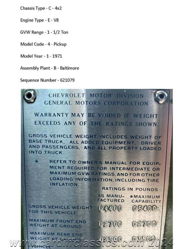 1971 Chevrolet C/K-10 Cheyenne  - 21687815 - 30