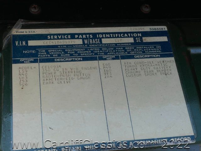 1971 Chevrolet Cheyenne 10 LWB 4X4  - 21160379 - 19