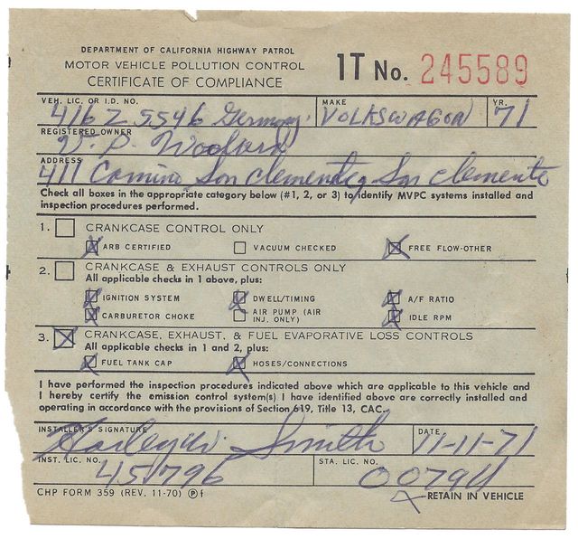 1971 Volkswagen Westfalia Bus 1600cc Campmobile T2 - 15310142 - 27