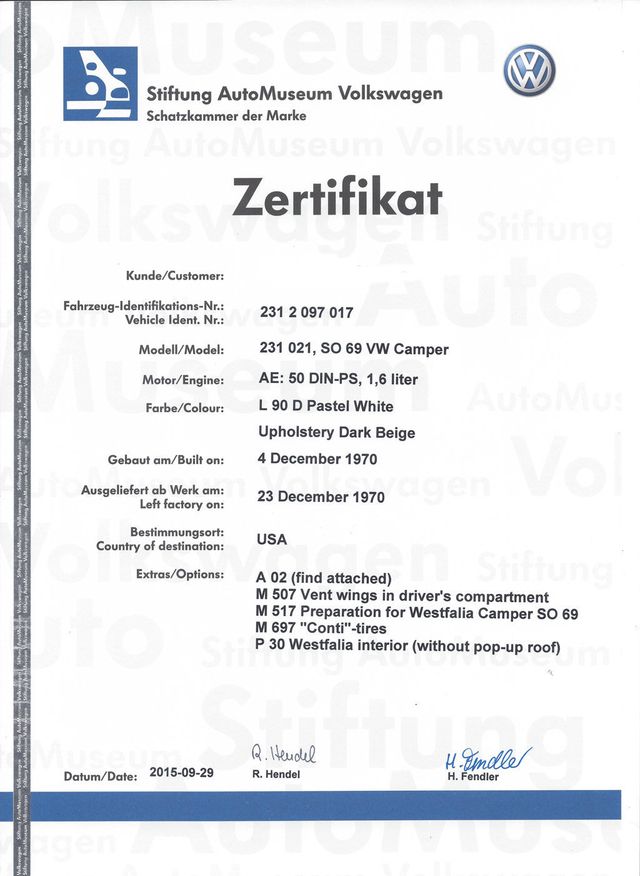 1971 Volkswagen Westfalia Campmobile Bus  - 22351289 - 34